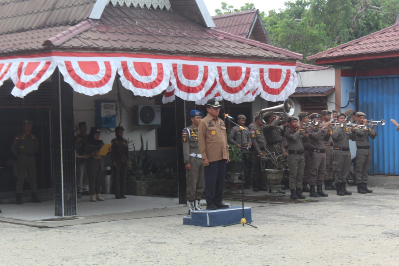 Dandim 0314/Inhil Hadiri Apel Gelar Pasukan Pemilihan Kepala Desa Serentak Inhil 