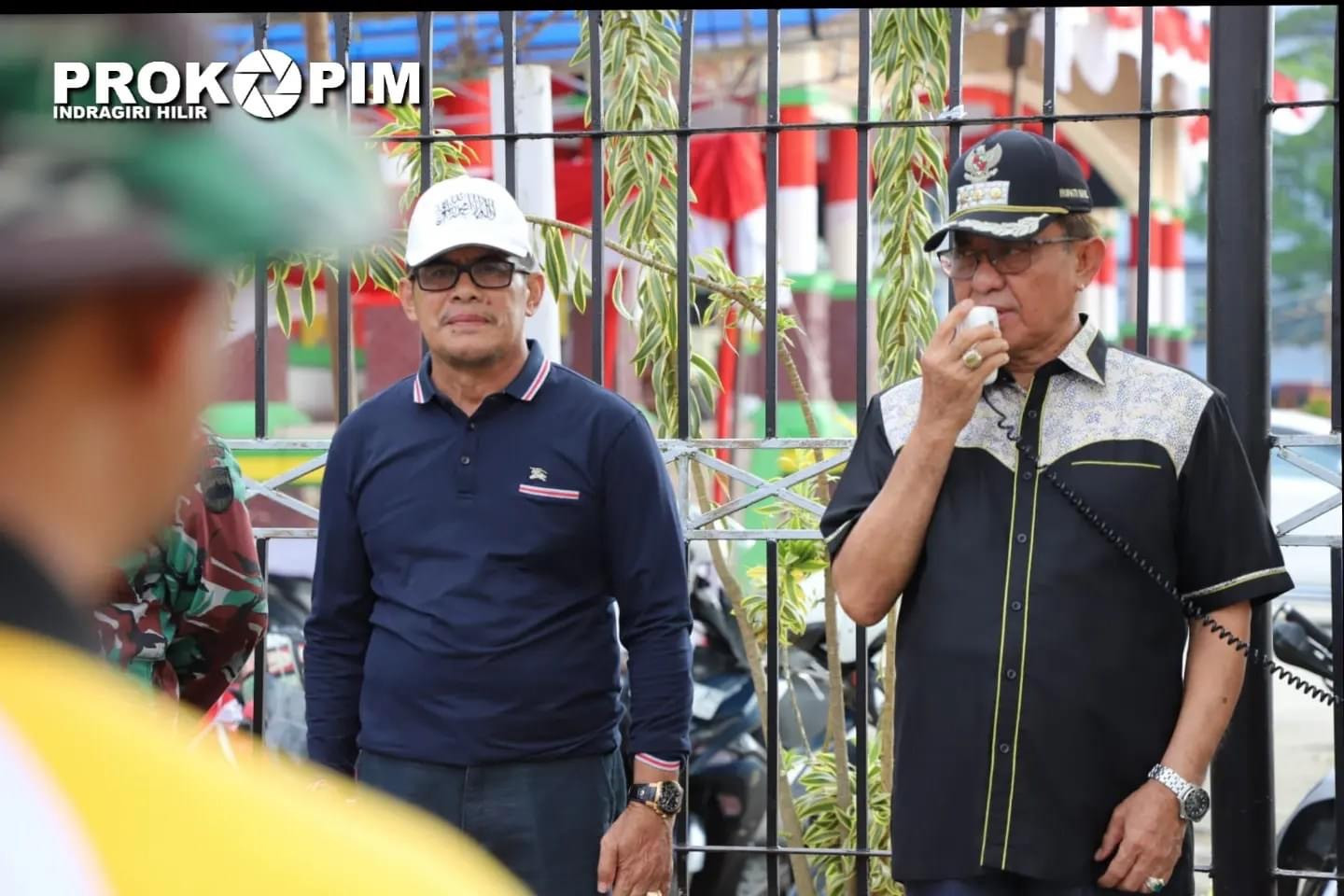 Bupati Inhil Meninjau Latihan Paskibraka HUT RI 2023