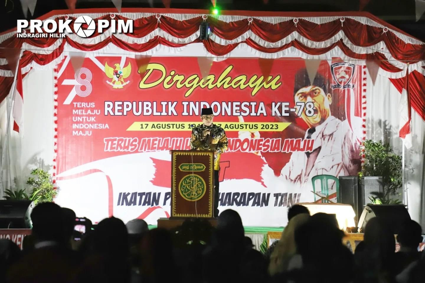 Puncak Gebyar Semarak HUT Ke-78 RI di Kelurahan Harapan Tani Secara Resmi Ditutup Bupati Inhil 