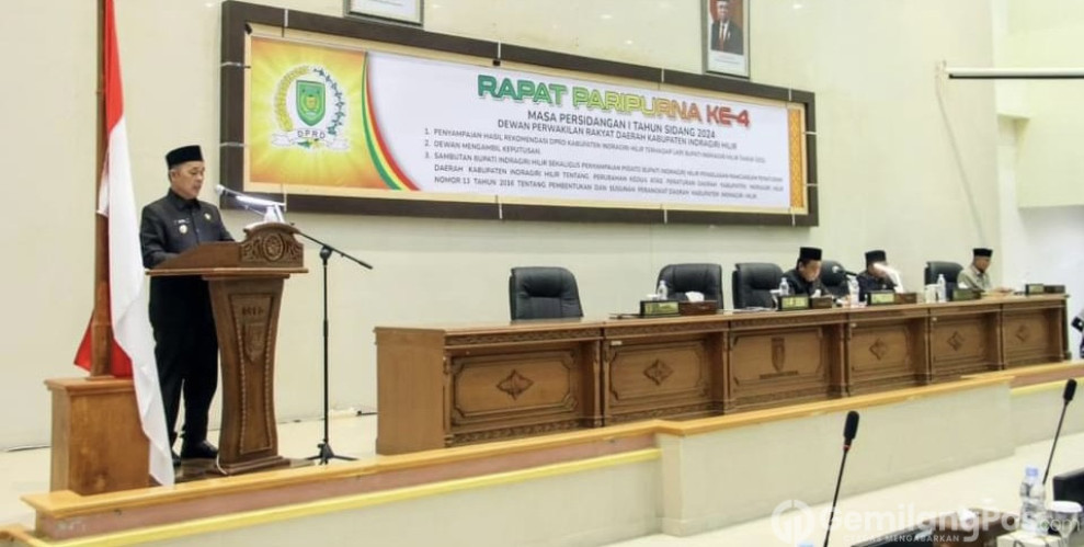 Pj. Bupati Herman Hadiri Rapat Paripurna Penyampaian Rekomendasi DPRD Inhil Terhadap LKPJ Bupati Tahun Anggaran 2023