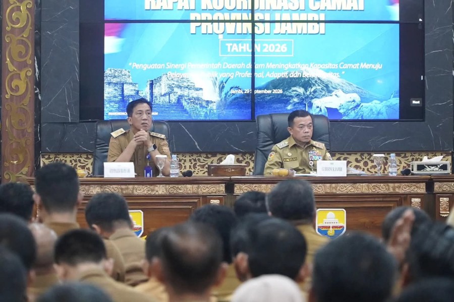 Buka Rakor Camat Se-Provinsi Jambi 2026, Gubernur Al Haris: Camat Harus Kuasai Wilayah dan Jadi Garda Terdepan Pelayanan