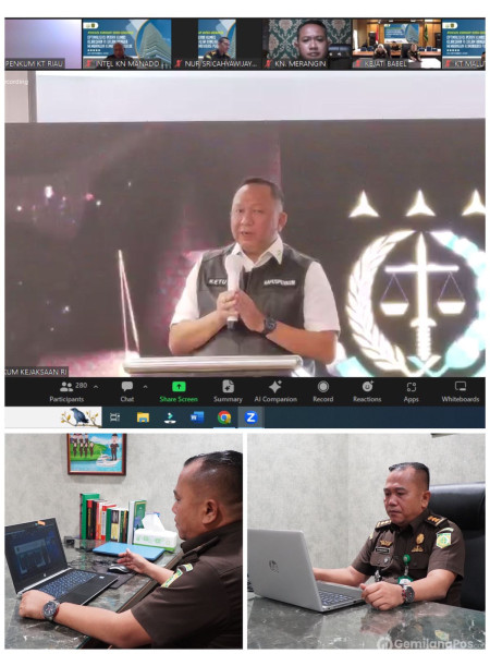 Membangun Komunikasi Publik, Kasi Penkum Kejati Riau mengikuti kegiatan Pembukaan FGD Optimalisasi Peran Humas Kejaksaan RI Secara Virtual