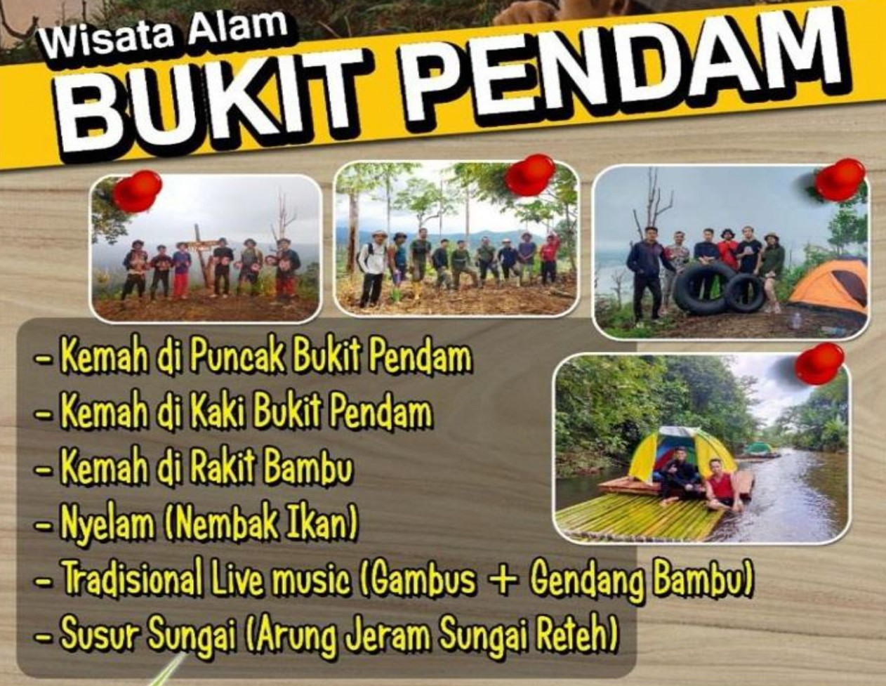 Wisata Alam Bukit Pendam Akan Dibuka Kembali