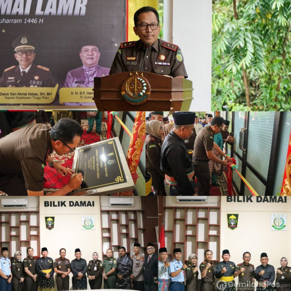 Kajati Riau Meresmikan Bilik Damai Kejati Riau Bersama LAM Riau