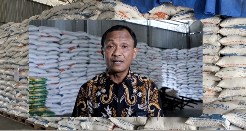 Stok Beras di Perum Bulog Cabang Tembilahan  Aman Jelang Ramadan
