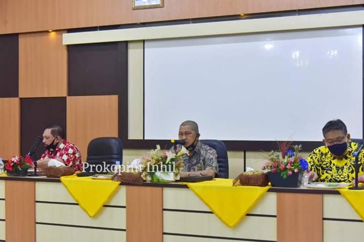 Wakil Bupati H.Syamsuddin Uti Pimpin Rapat Evaluasi Pemkab Inhil TH 2020