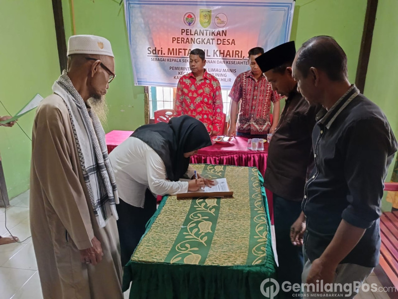 Pemdes Limau Manis Lantik Kasi Pelayanan & Kesejahteraan