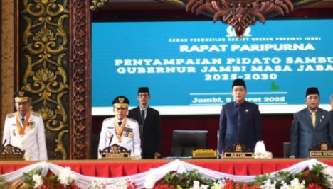 Ketua DPRD Jambi Pimpin Rapat Paripurna untuk Pidato Perdana Gubernur dan Wakil Gubernur