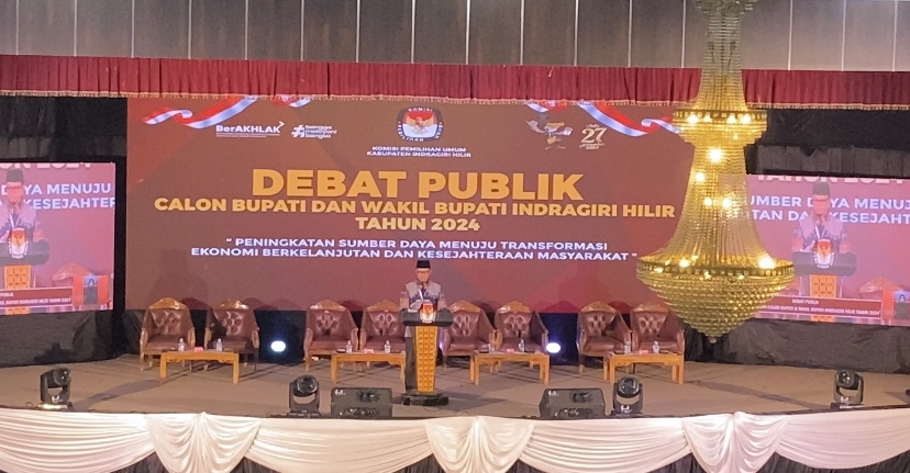 KPU Gelar Debat Publik Cabup & Cawabup Inhil 2024