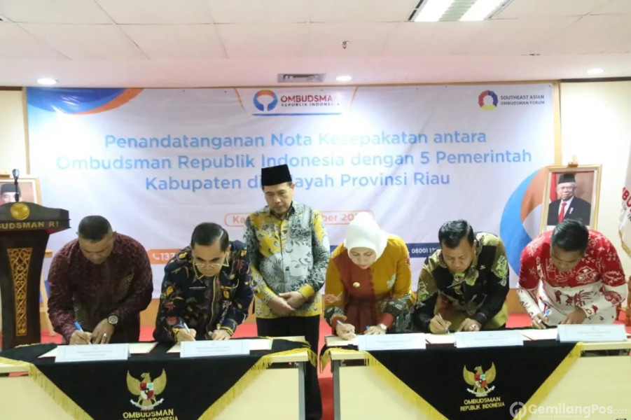 Tingkatkan Kualitas Pelayanan, Pemerintah Inhil Lakukan Penandatanganan Nota Kesepakatan Dengan Ombudsman RI