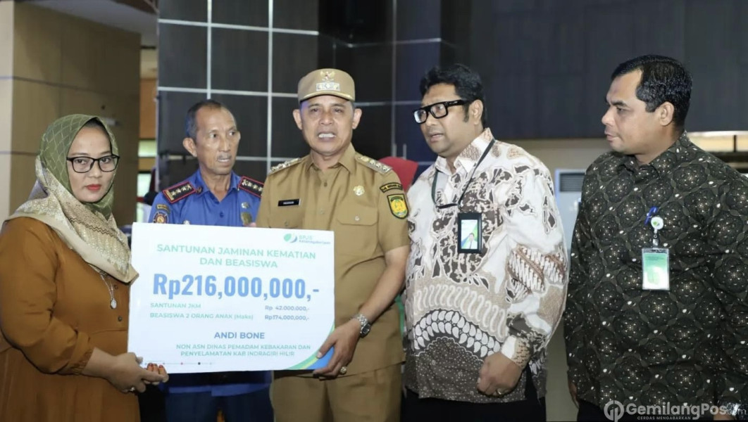 Pj. Bupati Inhil Tunjukkan Komitmen Berikan Perlindungan Sosial Ketenagakerjaan