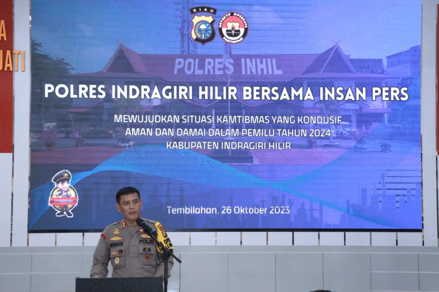 Polres Inhil Gelar Silatirahmi sekaligus Coffee Morning Bersama Insan Pers