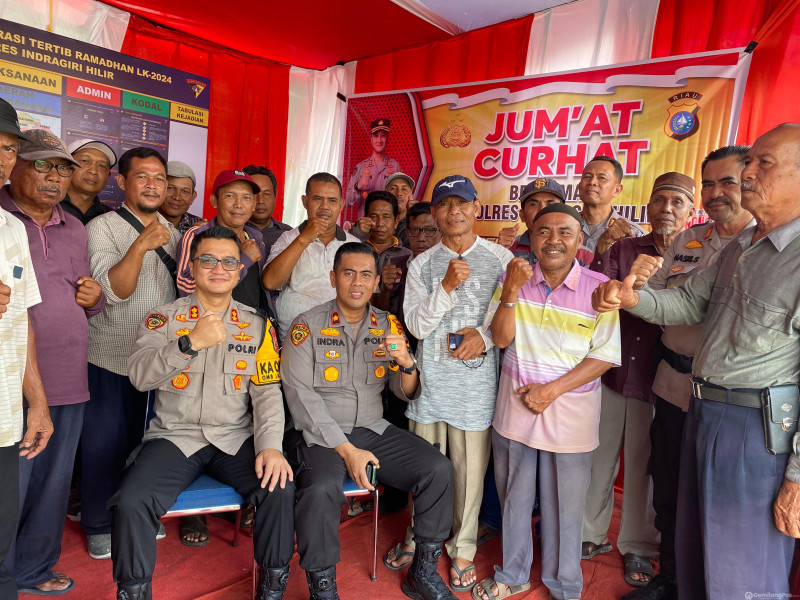 Polres Inhil Gelar Jum'at Curhat dengan Persatuan Ojek di Pos Pam Tertib Ramadhan
