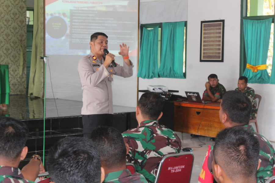 Kodim 0314/Inhil Gelar Sosialisasi Pengamanan TPS dan Pengawalan Logistik