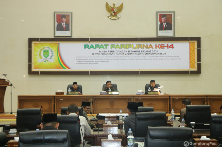 PJ Bupati Inhil Hadiri Sidang Paripurna DPRD MP II Tahun 2024