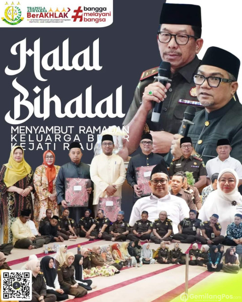 Sambut Ramadan 1445 H, Keluarga Besar Kejati Riau Gelar Halal Bihalal