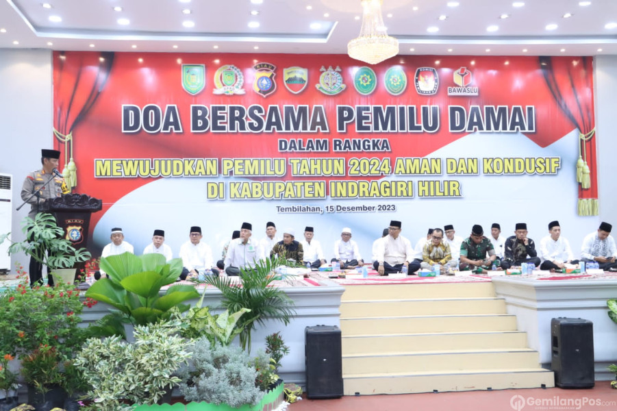 Polres Inhil dan Forkopimda Gelar Do'a Bersama Untuk Pemilu Damai