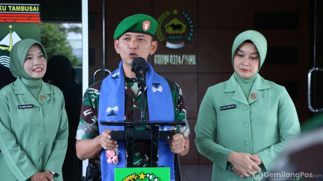 Kodim 0314/Inhil Gelar Sertijab, Letkol Arm Wahib Mustofa Resmi Jabat Dandim Baru