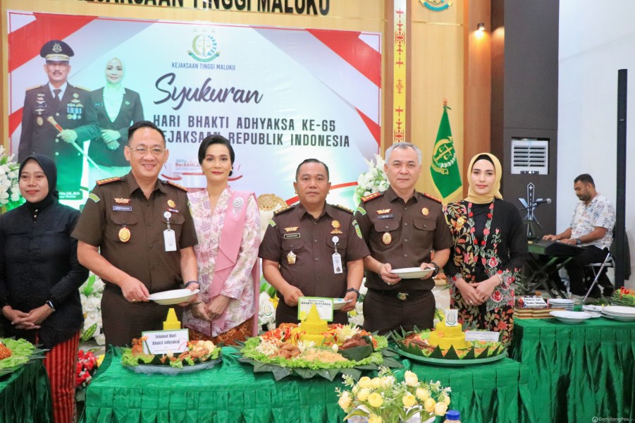 Plt. Kajari SBB dan Jajaran Hadiri Tasyakuran Hari Bhakti Adhyaksa di Kejati Maluku
