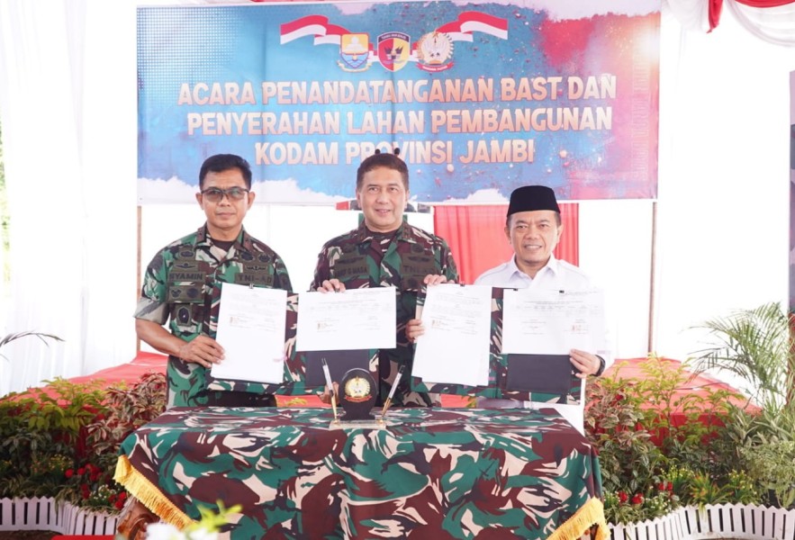 Pemprov Hibahkan Lahan untuk Pembangunan KODAM Provinsi Jambi