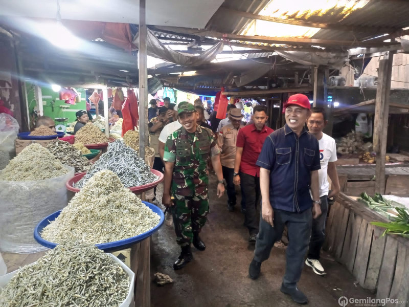 Dandim 0314/Inhil Dampingi Pj Bupati Lakukan Sidak ke Pasar dan Distributor Sembako