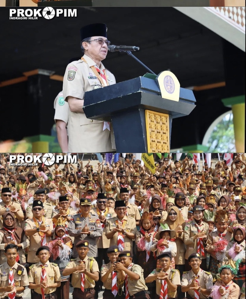 Bupati Inhil Pimpin Upacara Peringatan Hari Pramuka Ke-62 