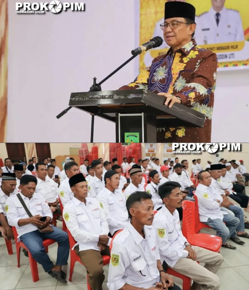 Bupati Inhil Buka Bimtek RT RW Desa Se-Kecamatan Kateman