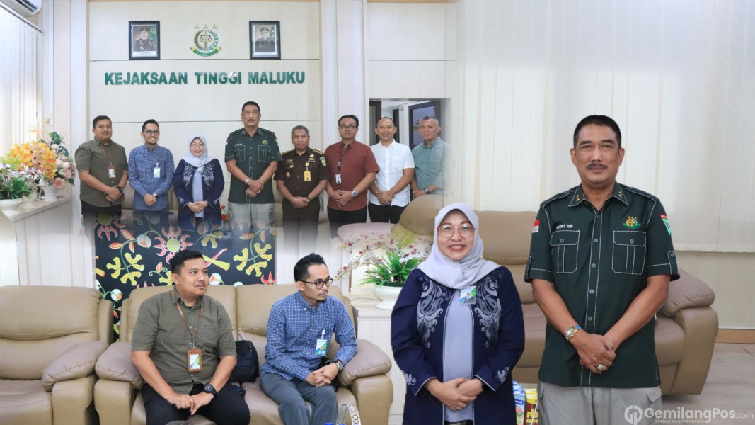 KAJATI MALUKU AGOES SP, MENERIMA KUNJUNGAN SILATURAHMI KEPALA KANTOR BPJS TENAGA KERJA CABANG MALUKU