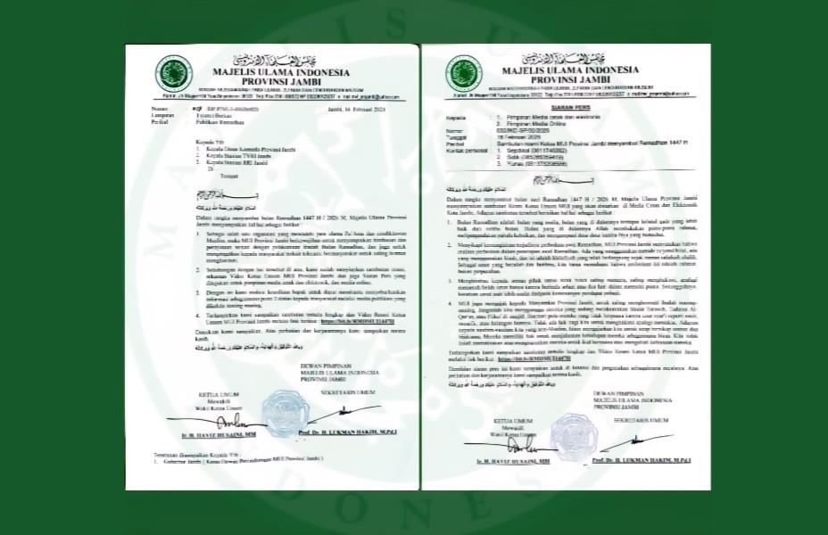 Menyambut Ramadhan 1447 H, MUI Jambi Serukan Persatuan dan Toleransi di Tengah Perbedaan