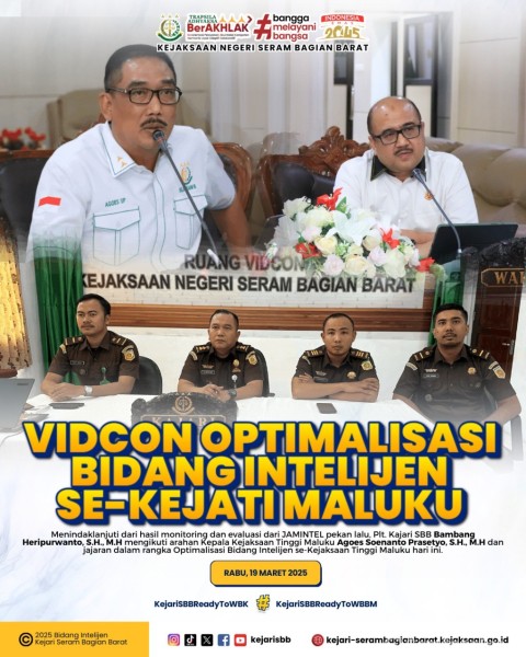 Plt. Kajari SBB ikuti arahan Kajati Maluku, Optimalkan Peran dan Fungsi Intelijen di Daerah