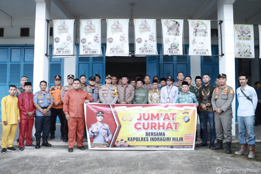 Polres Inhil Gelar Jum'at Curhat Bersama Tokoh Masyarakat Kemuning