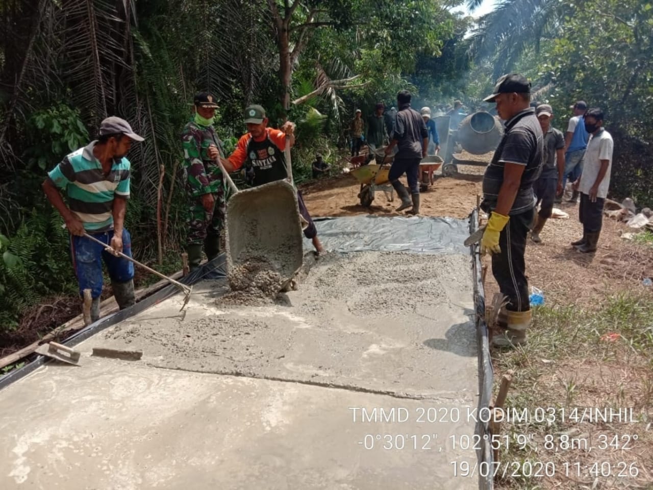 Program Pembangunan TMMD Kecamatan Tempuling Sudah Mencapai 90 Persen