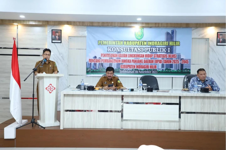 Bupati Inhil Buka Konsultasi Publik I KLHS Penyusunan KLHS RPJPD Tahun 2023-2045