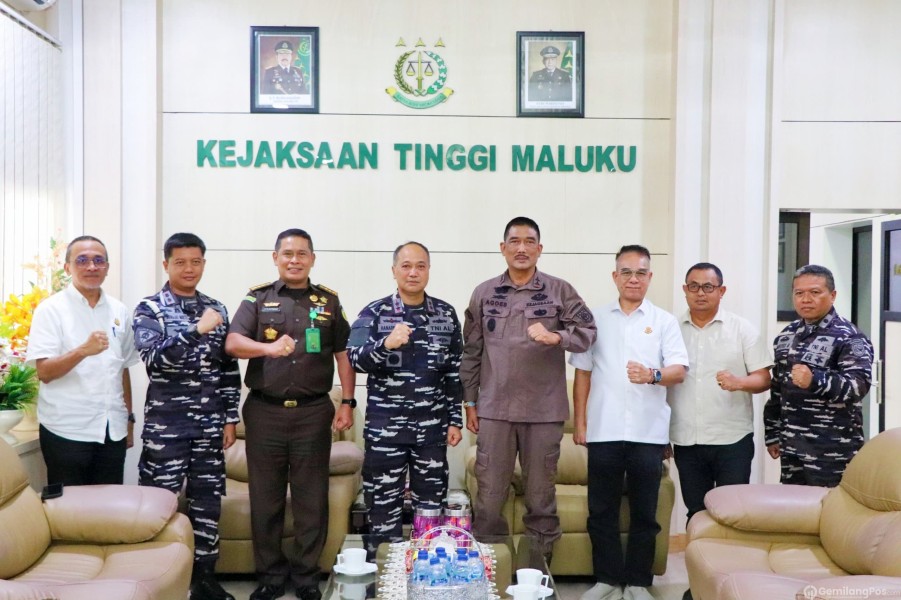 Sambut Kunjungan Dankodaeral IX Ambon Di Kejati Maluku, Agoes SP Buka Ruang Kerjasama