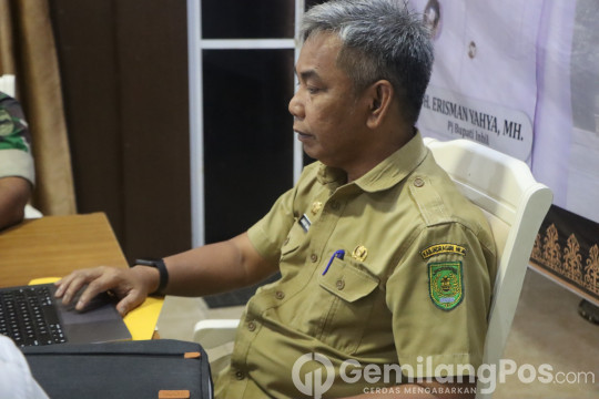 PJ Bupati Inhil bersama TPID Ikuti Rapat Pengendalian Inflasi