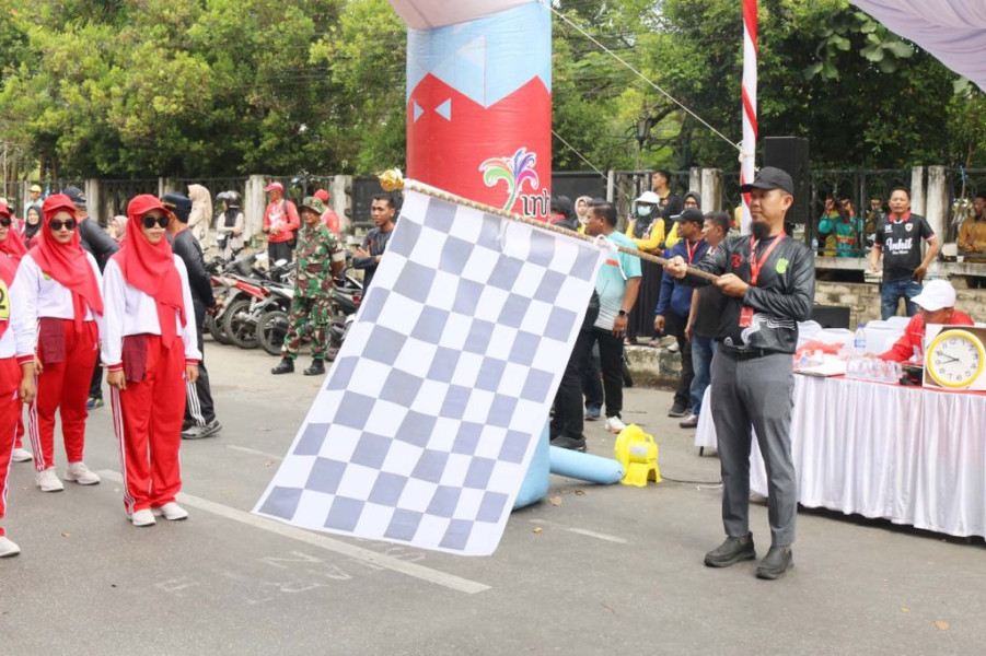 Kepala DPMPTSP Inhil Lepas Peserta Tri Lomba Juang