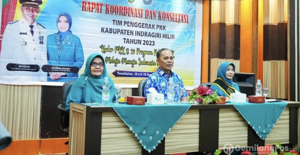 Buka Rakon TP PKK se-Inhil Tahun 2023, Ini Pesan Pj Bupati