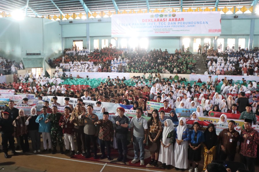 6.000 Pelajar Jambi Deklarasi Tolak Radikalisme, TCC dan Bullying, Al Haris: Masa Depan Jangan Dirusak