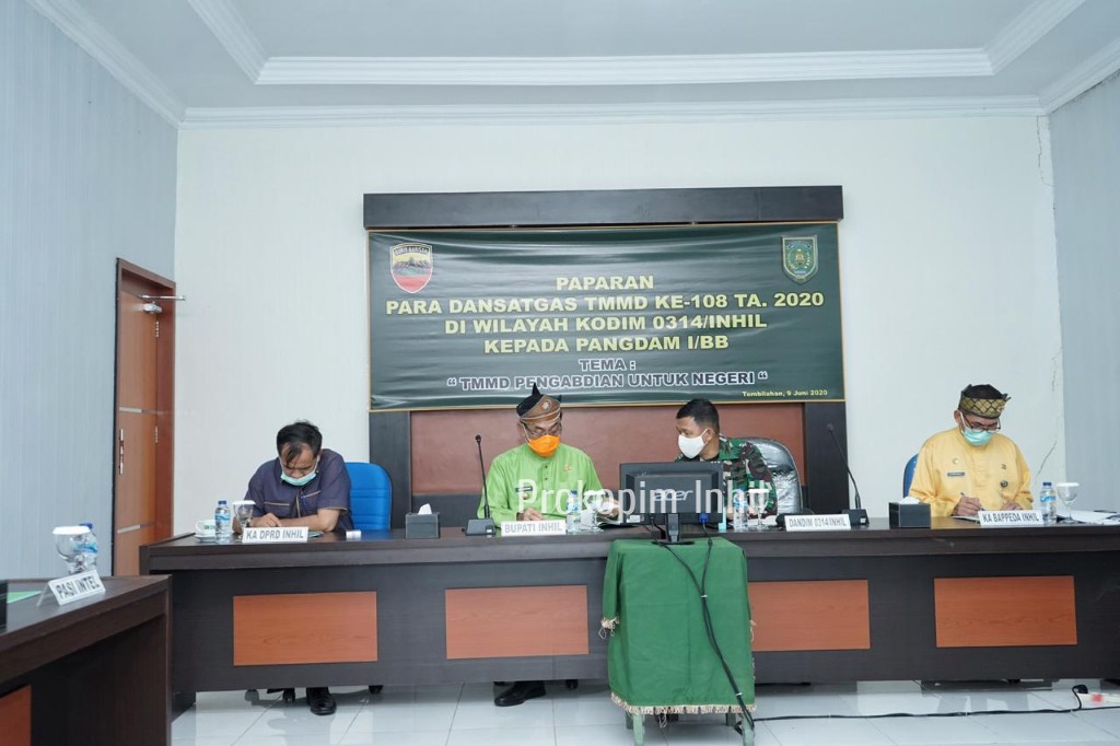 Bupati HM.Wardan Ikuti Rakoornis TMMD Ke-108, Pemkab Inhil Siap Sukseskan