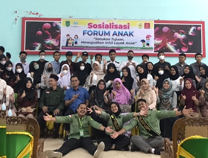 Forum Anak Ikuti Sosialisasi yang Diadakan DP2KBP3A Inhil