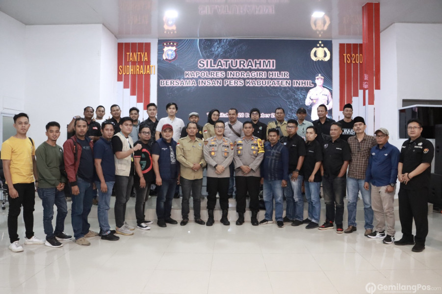 Cooling System Pemilu 2024, Polres Inhil Gelar Silaturahmi Bersama Insan Pers