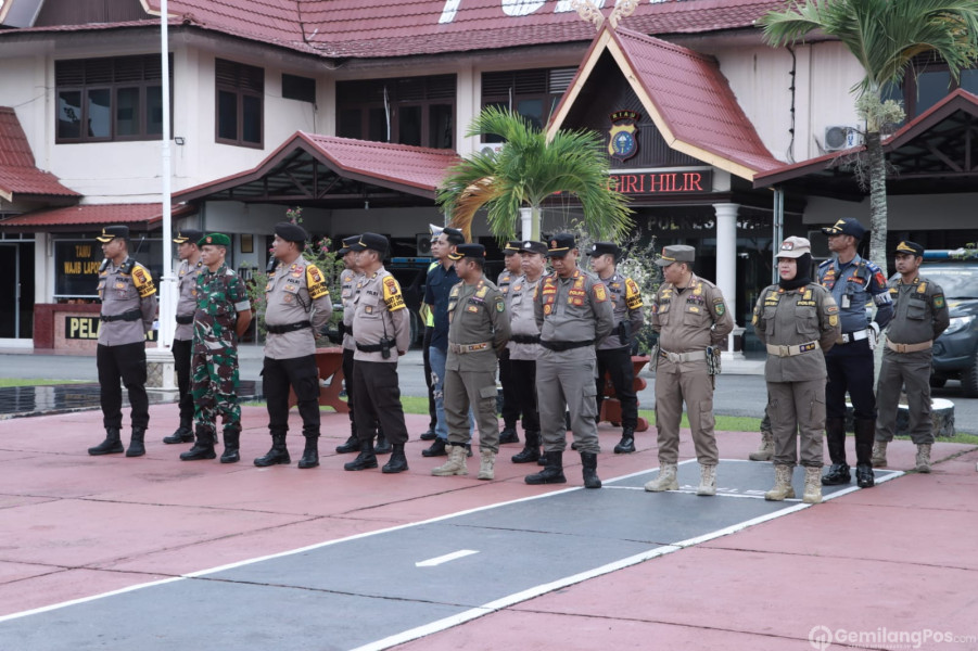 Polres Inhil Gelar Apel Pengamanan Malam Tahun Baru