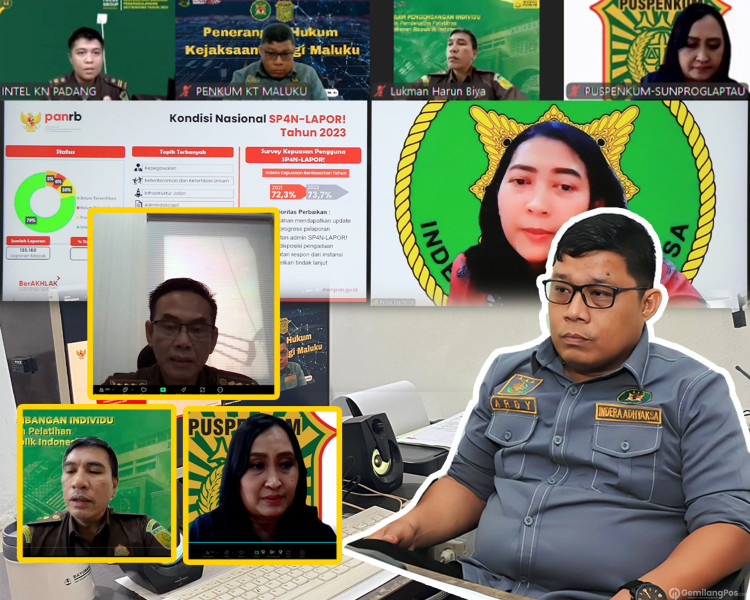 Kasi Penkum Kejati Maluku Ikuti Zoom Penilaian Indeksasi SP4N-LAPOR