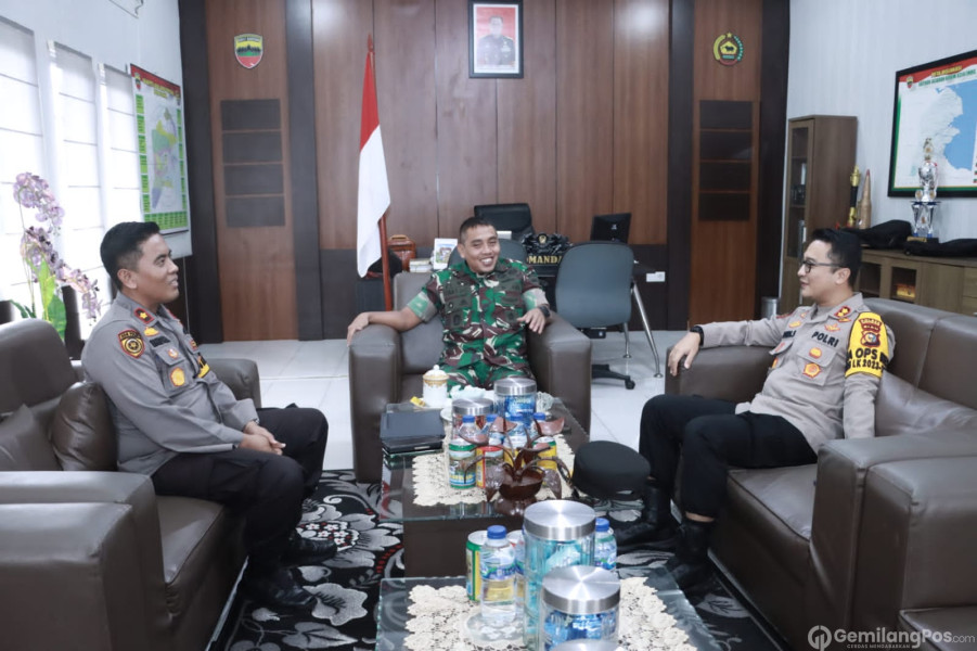 Kapolres AKBP Budi Setiawan Silaturahmi Dengan Dandim 0314/Inhil