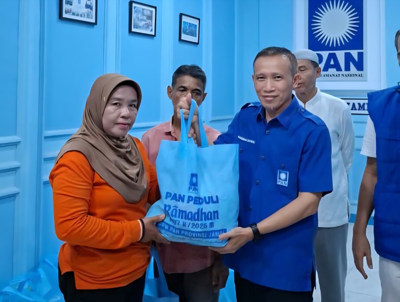 DPW PAN Jambi Berbagi di Bulan Ramadhan, Bagikan 200 Paket Sembako dan Santuni Anak Yatim