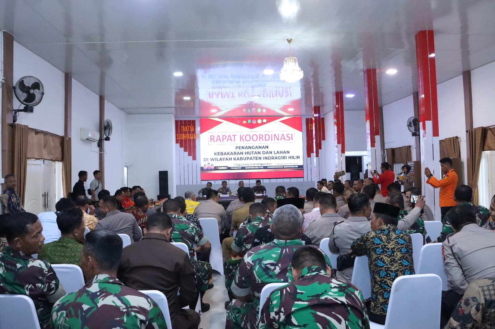 Dandim 0314/Inhil Hadiri Rapat Koordinasi Penanganan Kebakaran Hutan dan Lahan Inhil