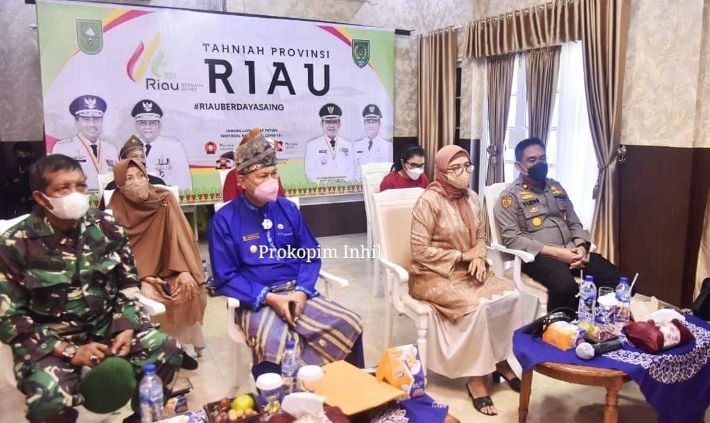 Wabup H. Syamsuddin Uti Ikuti Apel Milad Riau Ke-64 TH 2021 Secara Virtual