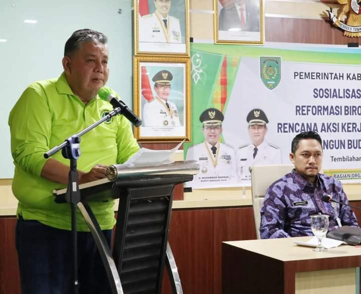 Sekda Inhil Buka Sosialisasi Agen Perubahan Reformasi