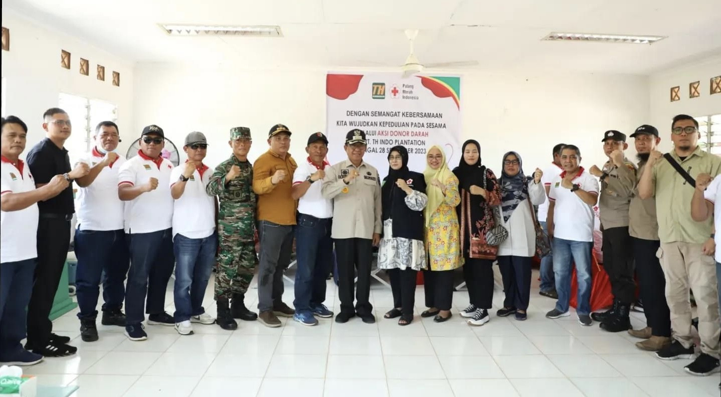 Bupati Bersama Ketua PMI Inhil Hadiri Aksi Sosial Donor Darah PT THIP