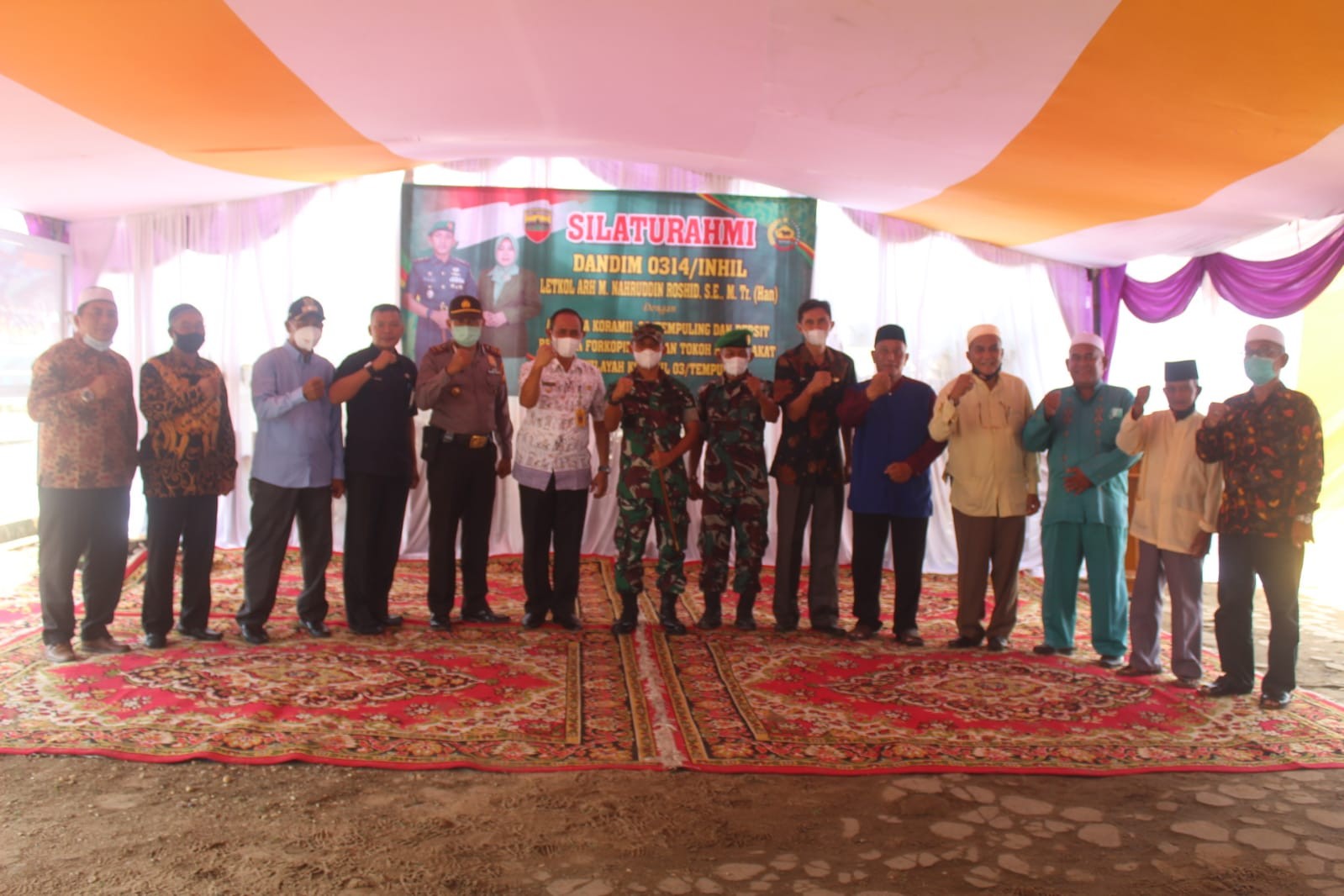 Dandim 0314/Inhil Kunker dan Silaturahmi dengan Forkopimcam Wilayah Koramil 03/Tempuling